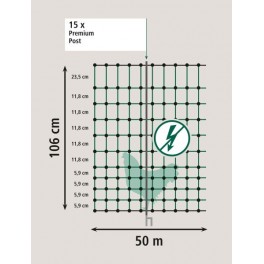 Võrkaed lindudele Premium roheline 50m 106cm topeltjalg